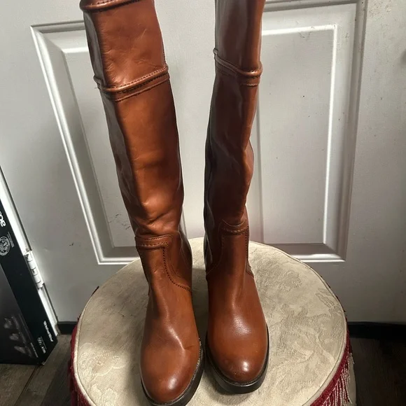 new Frye Women's Jean Tall Pull On Extended Wide Calf Boot FR40672WC CARA Sz 9 - Picture 6 of 16